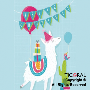 LAMINA COMESTIBLE LLAMA VARIOS MODELOS PARA TORTAS 27CM x 21CM x 1